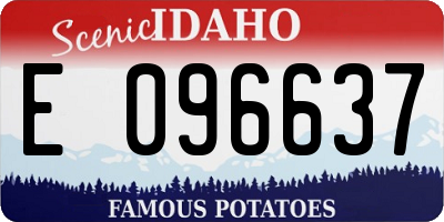 ID license plate E096637