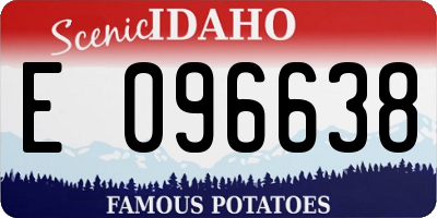 ID license plate E096638