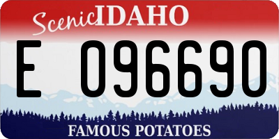 ID license plate E096690