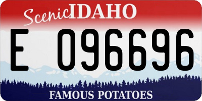 ID license plate E096696