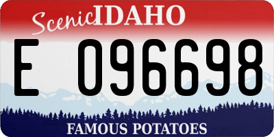 ID license plate E096698