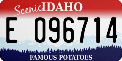 ID license plate E096714