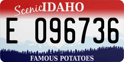 ID license plate E096736
