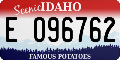 ID license plate E096762
