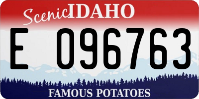 ID license plate E096763