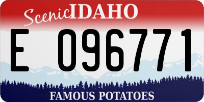 ID license plate E096771