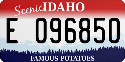 ID license plate E096850
