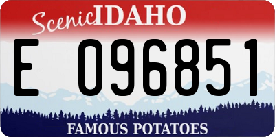 ID license plate E096851