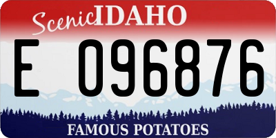 ID license plate E096876