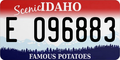 ID license plate E096883