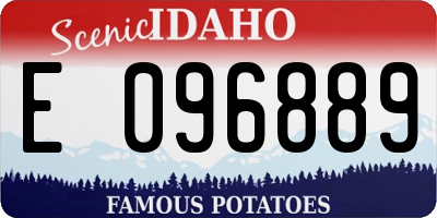 ID license plate E096889