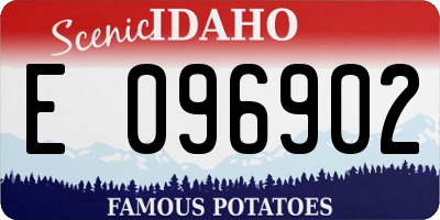 ID license plate E096902