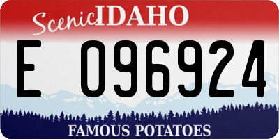 ID license plate E096924