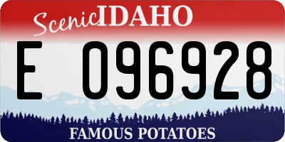 ID license plate E096928