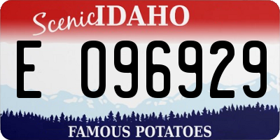 ID license plate E096929