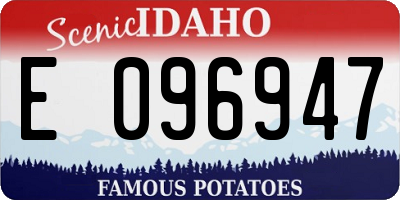 ID license plate E096947