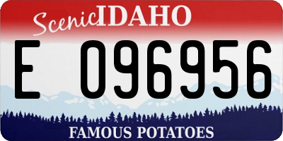 ID license plate E096956