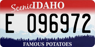 ID license plate E096972