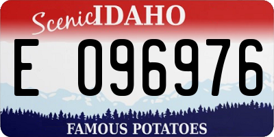 ID license plate E096976