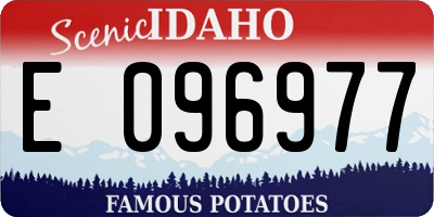 ID license plate E096977