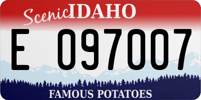 ID license plate E097007