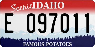 ID license plate E097011