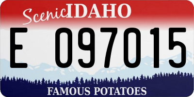 ID license plate E097015