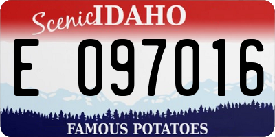 ID license plate E097016