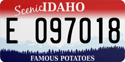 ID license plate E097018