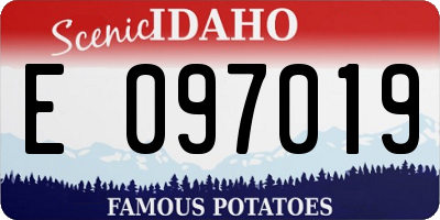 ID license plate E097019