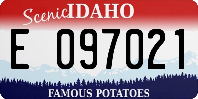 ID license plate E097021