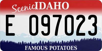 ID license plate E097023
