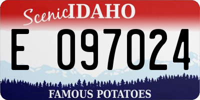ID license plate E097024