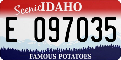 ID license plate E097035