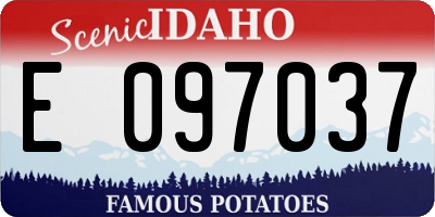 ID license plate E097037