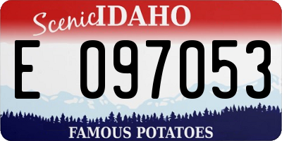 ID license plate E097053