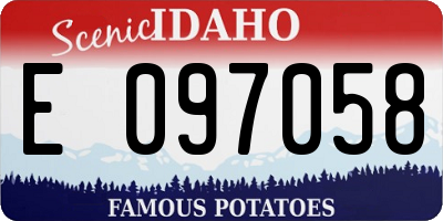 ID license plate E097058