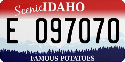 ID license plate E097070