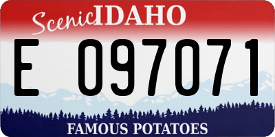 ID license plate E097071