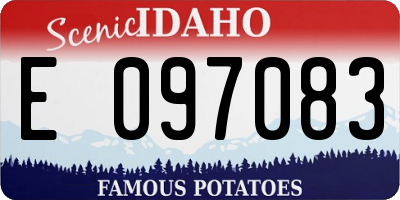 ID license plate E097083