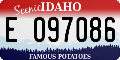 ID license plate E097086