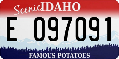 ID license plate E097091