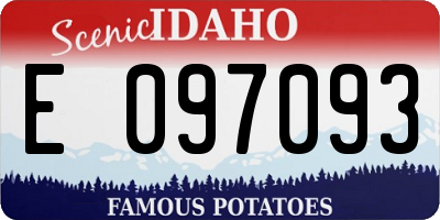 ID license plate E097093