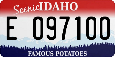 ID license plate E097100