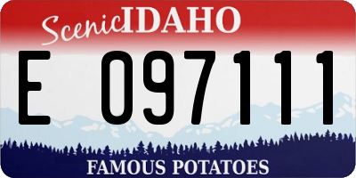 ID license plate E097111