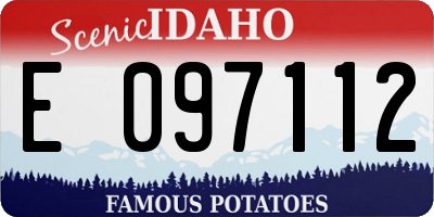ID license plate E097112