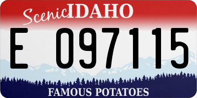 ID license plate E097115