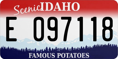ID license plate E097118
