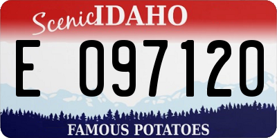 ID license plate E097120