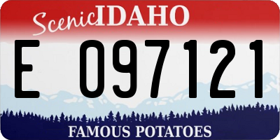 ID license plate E097121